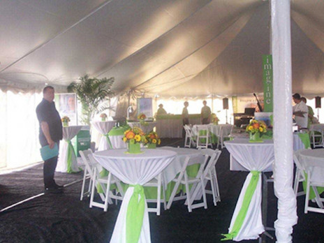 corporate tent rental cocktail lounge