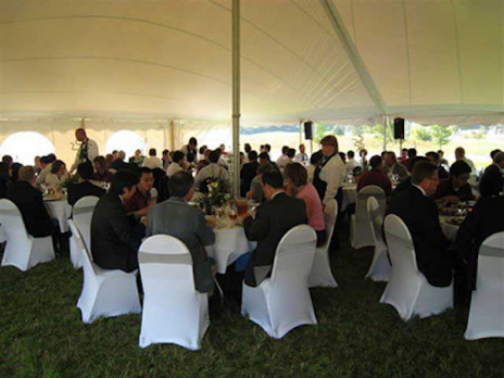 corporate tent rental dinner event awards employee