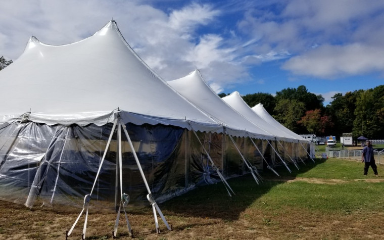 corporate tent rental outside climate control