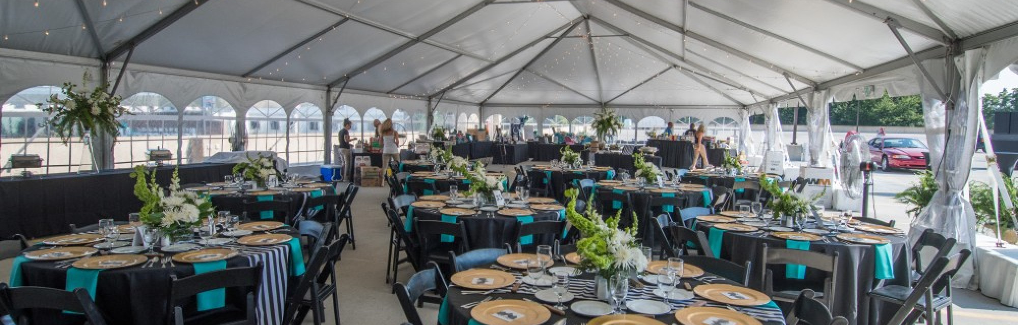 corporate tent rental dinner lunch awards banquet
