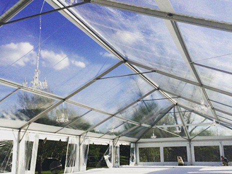cleartop tent rental clear ceiling stars sun sky natural light 