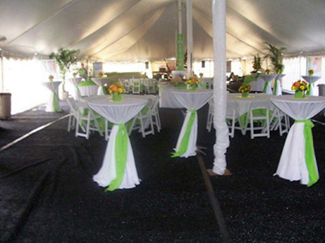 corporate tent rental cocktail tables standing