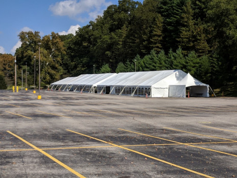 corporate tent rental parking lot party