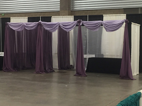 tradeshow tent rental curtains fashion decorating