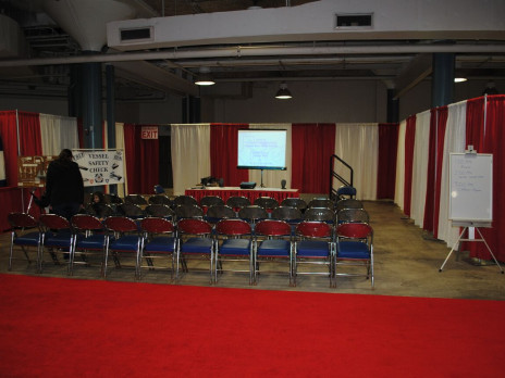 tradeshow tent rental presentation seating theater