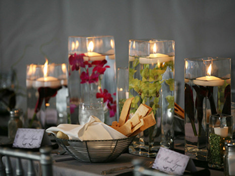 decor and design tent rental floating candles