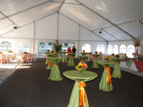 decor and design tent rental cocktail tables linens