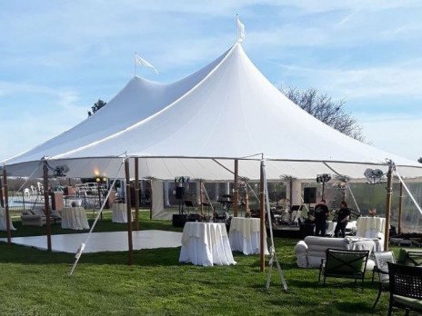 sailcloth tent rental wedding backyard celebrate